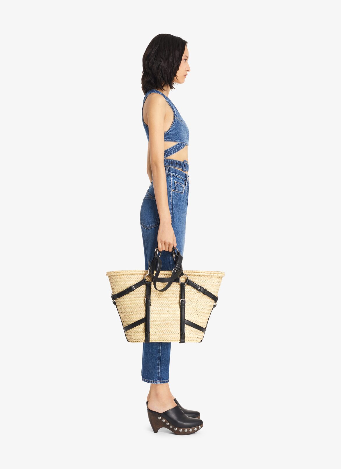 Brassière en denim Alaïa ALAÏA BLEU JEANS BRASSIÈRE EN DENIM ALAÏA